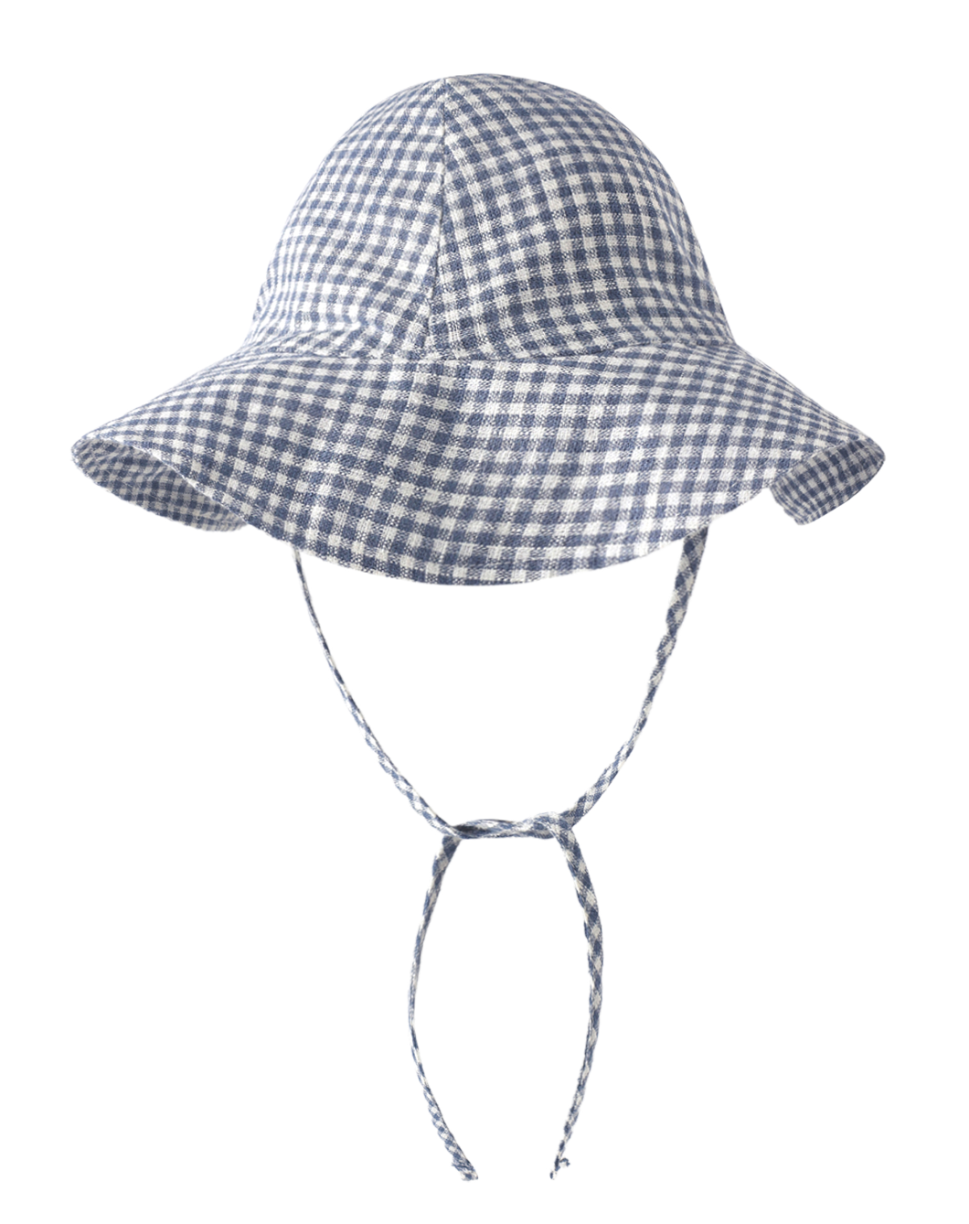 FLOPPY SUN HAT MARINE GINGHAM