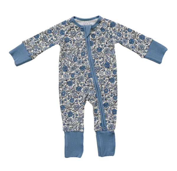 Bluebell Pointelle Bamboo Zipper