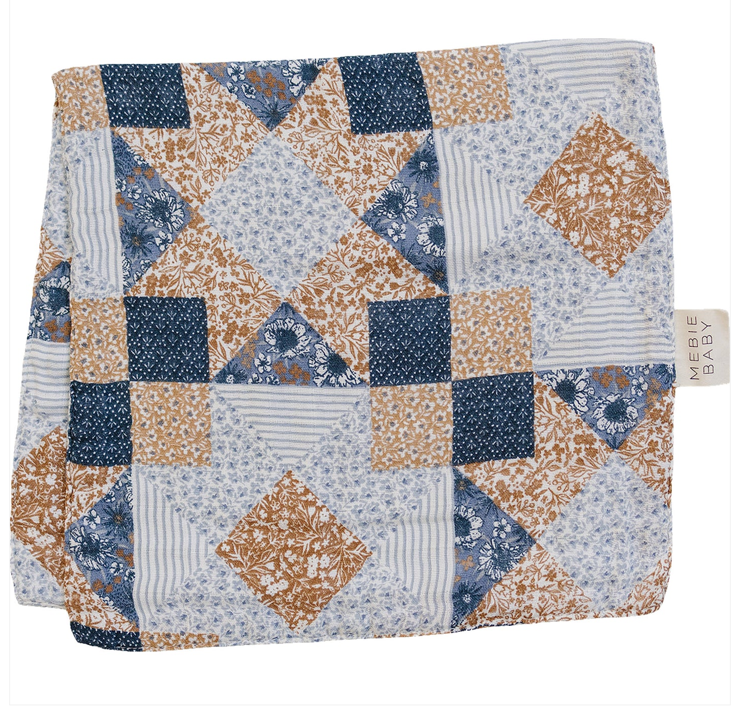Patchwork Print Muslin Burp Cloth