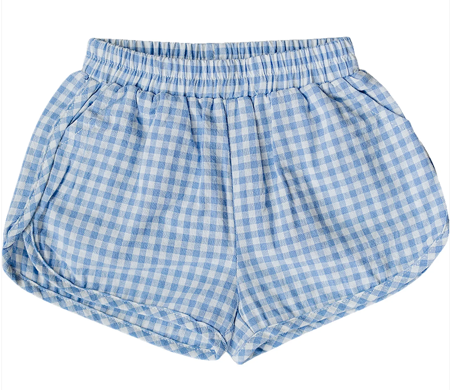 Blue Gingham Shorts