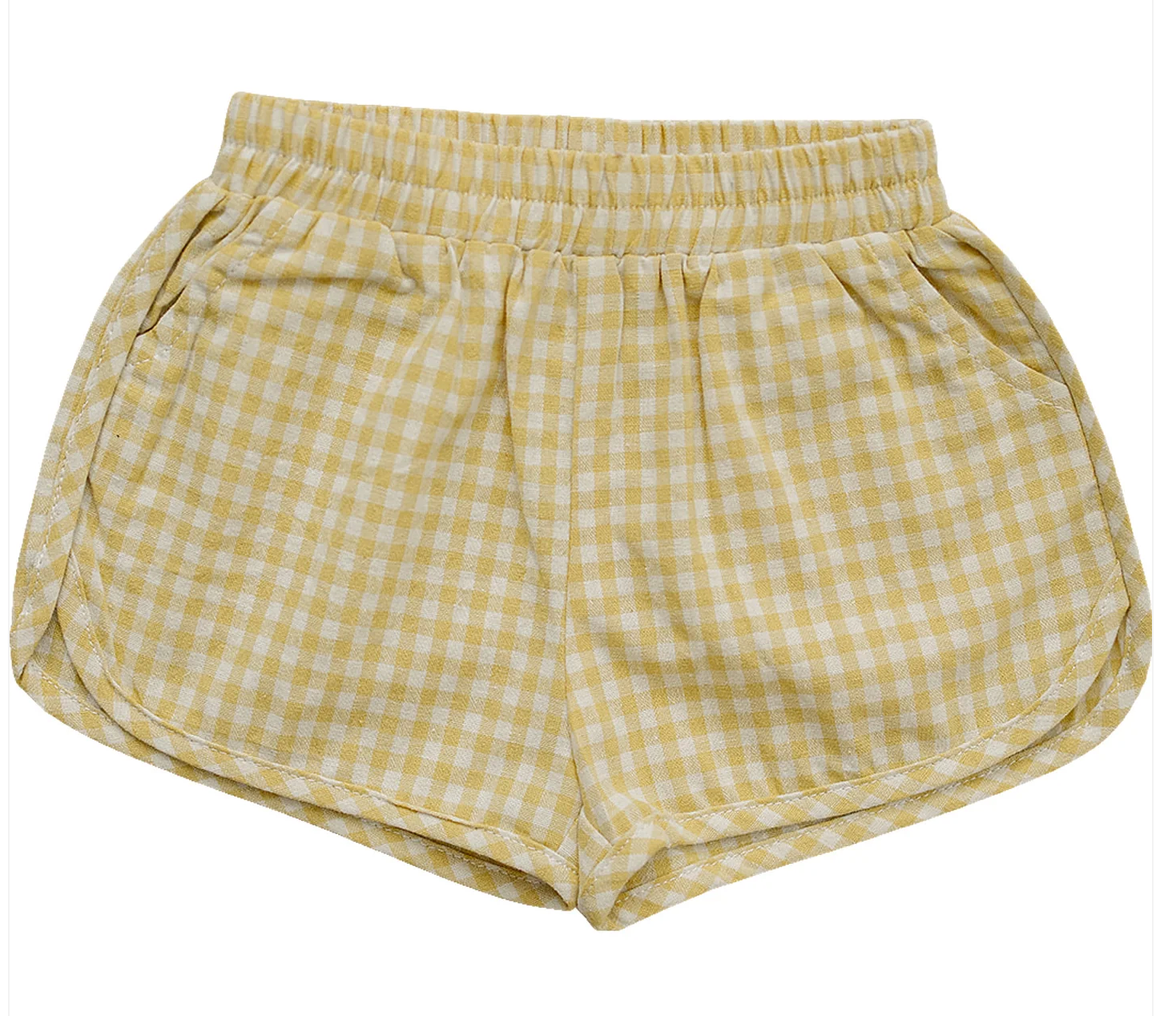 Yellow Gingham Shorts