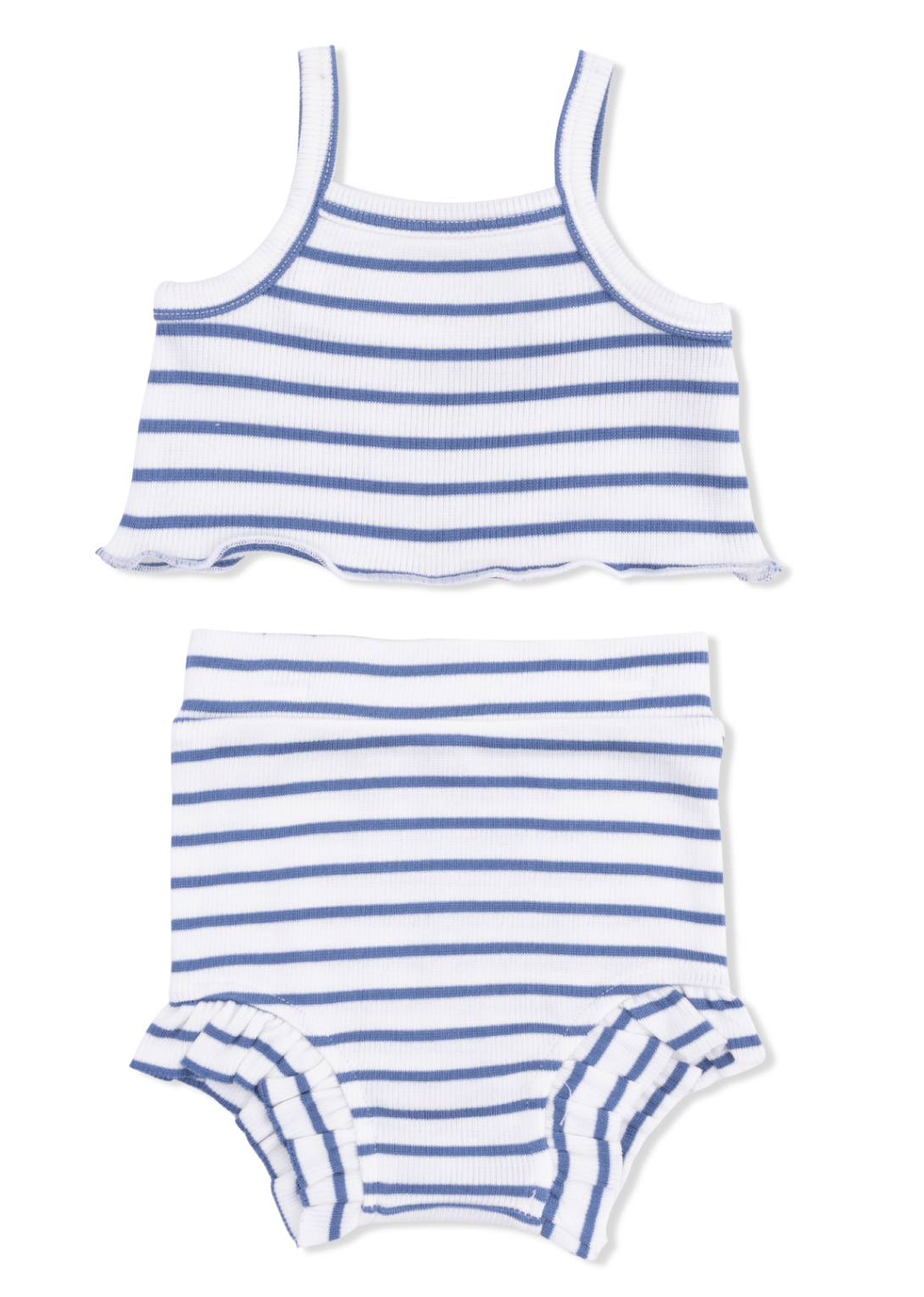 Navy Stripe - Tank Top & High Waisted Short