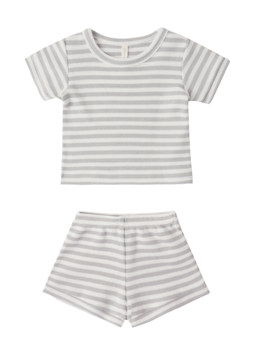 WAFFLE SHORTIE SET SAGE STRIPE