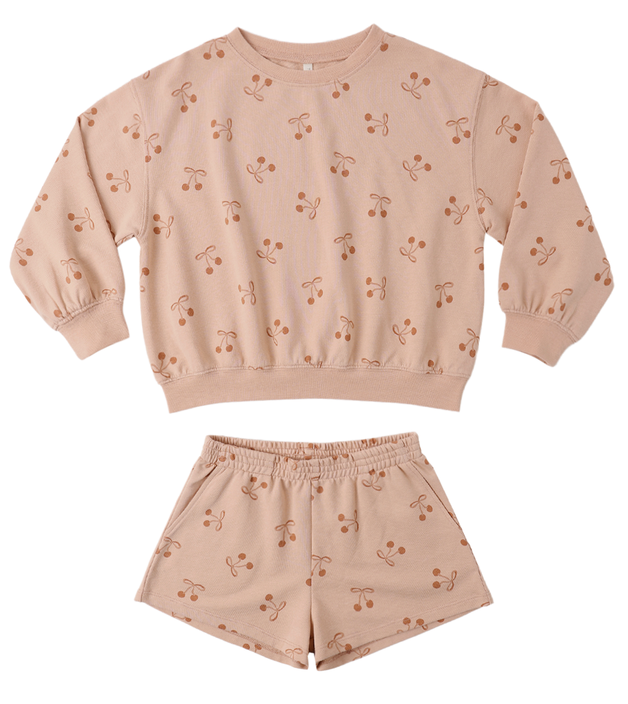 SUMMER TERRY SET CHERRY BOWS