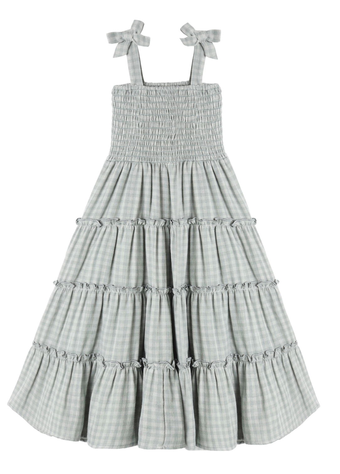 TAYLOR DRESS GREEN GINGHAM