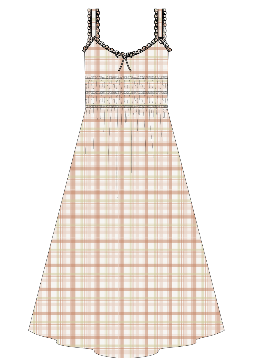 WOMEN'S JANE DRESS SUMMER PLAID