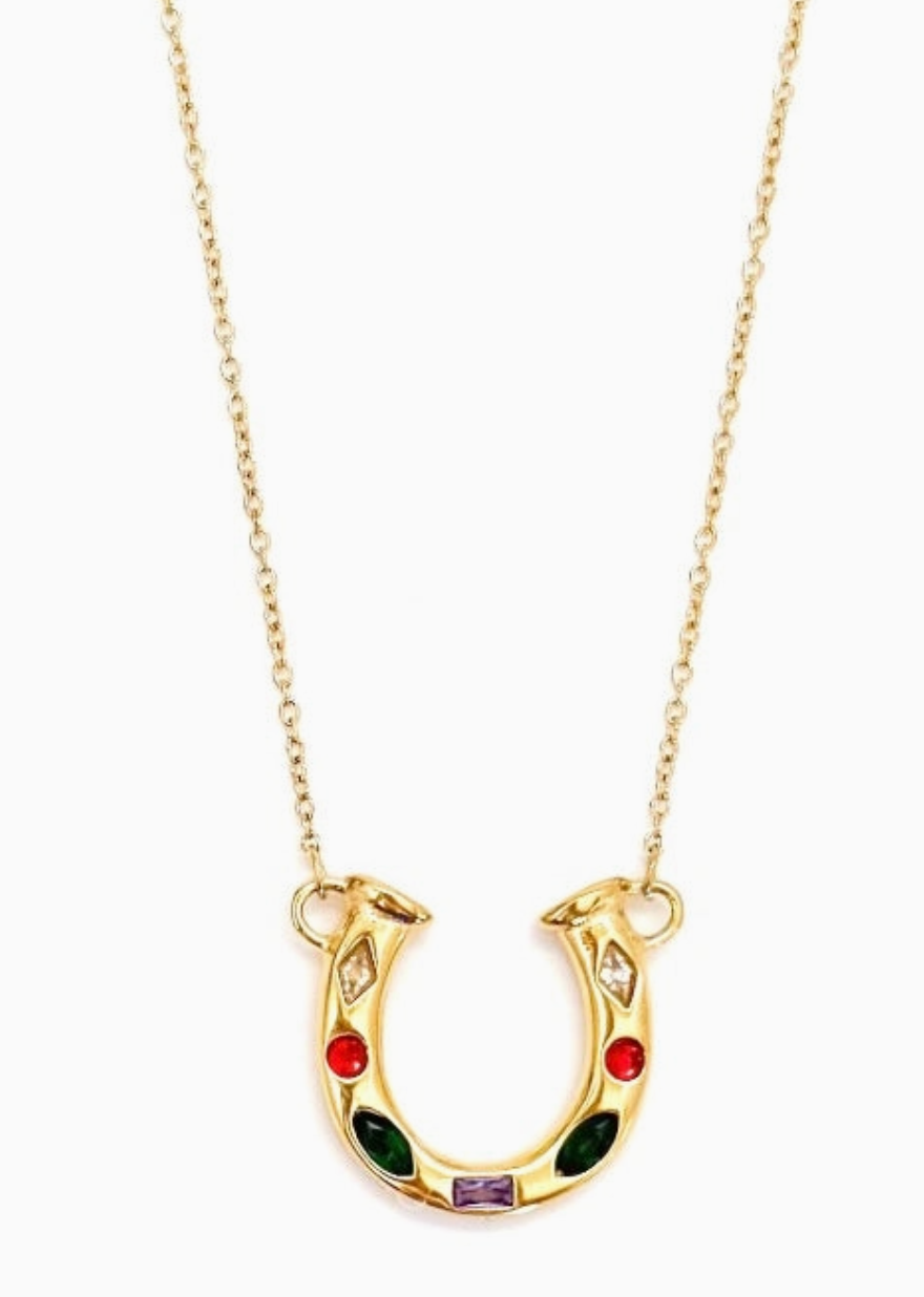 Lainey Crystal Horseshoe Necklace
