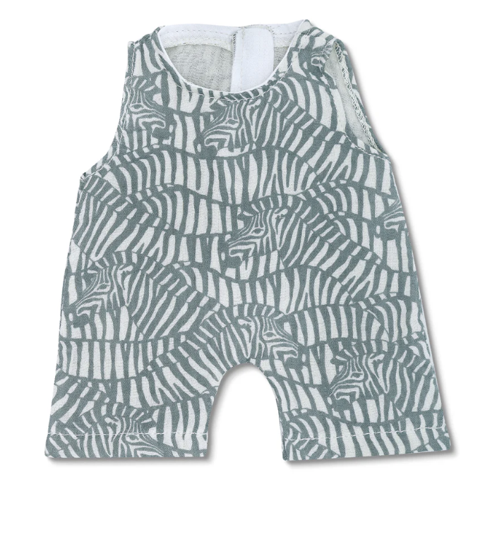 Doll Coverall- Zebra Print