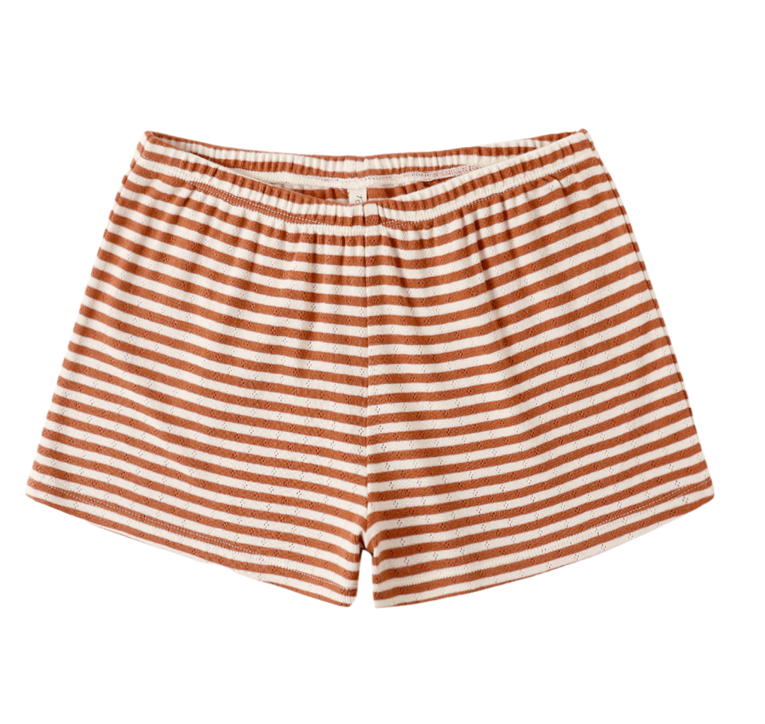 POINTELLE SHORTS POPPY STRIPE