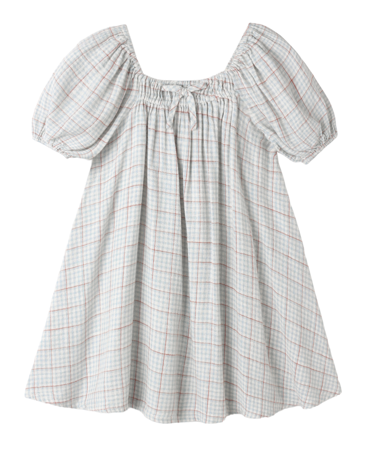 SABRINA MINI DRESS LIGHT BLUE PLAID