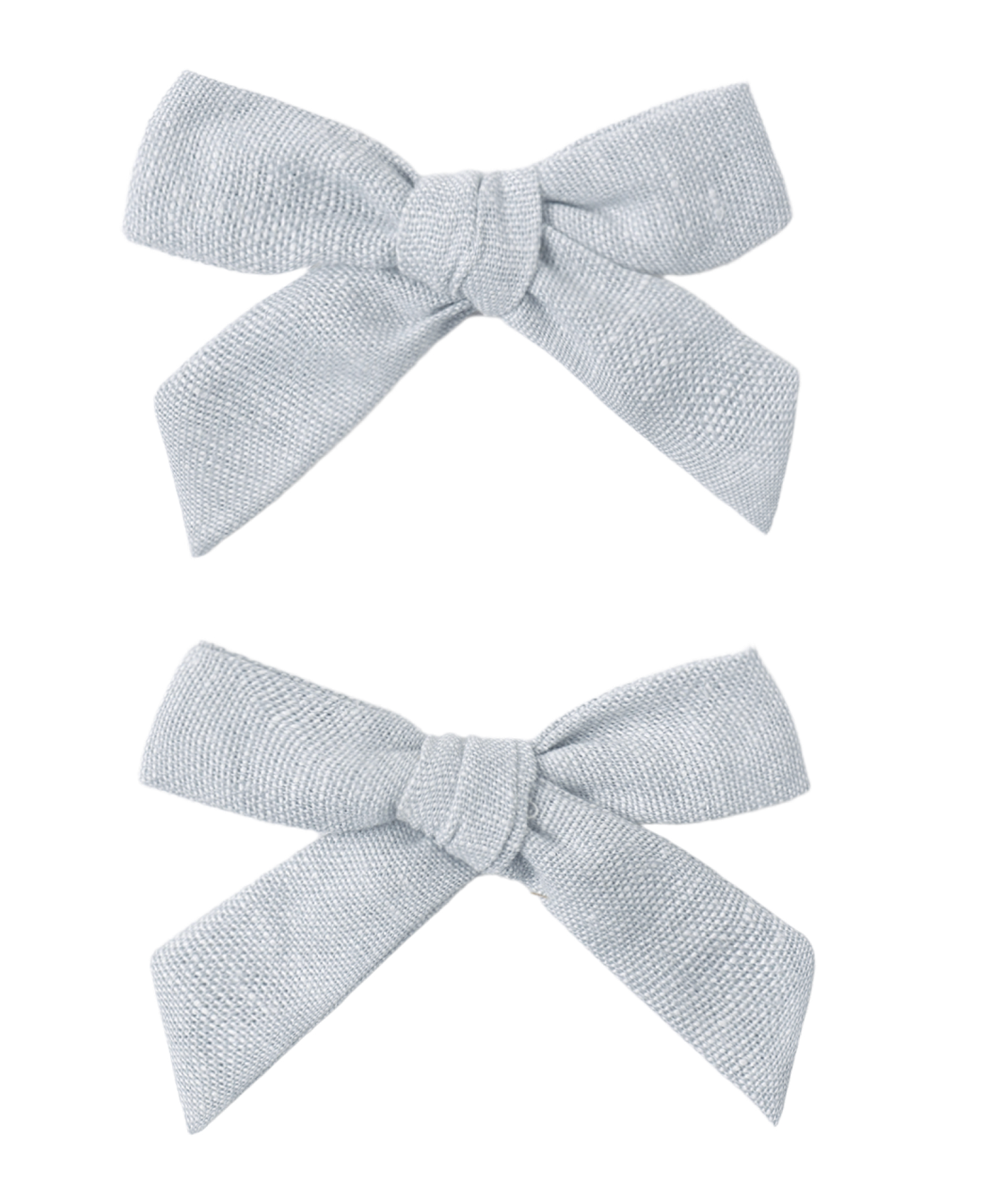 BOWS, SET OF 2 HEATHERED LIGHT BLUE