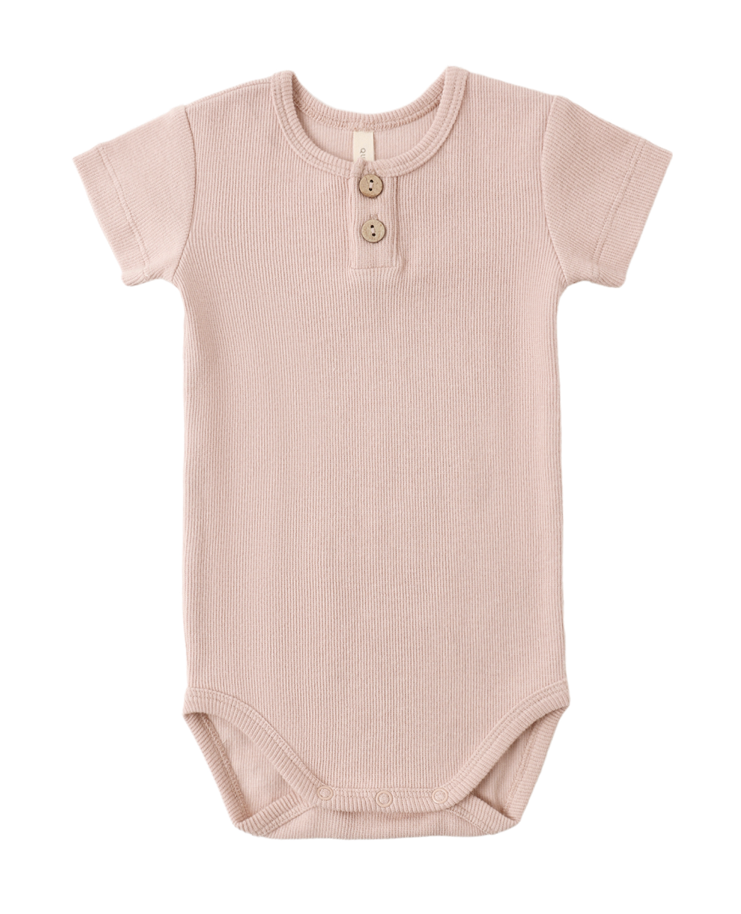 RIBBED HENLEY BODYSUIT BLUSH