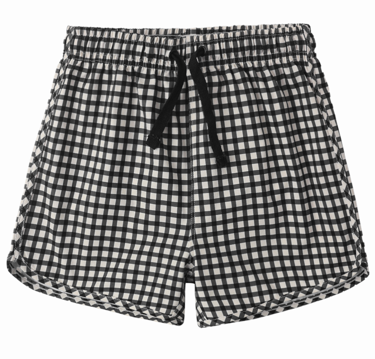 SWIM TRUNK BLACK GINGHAM
