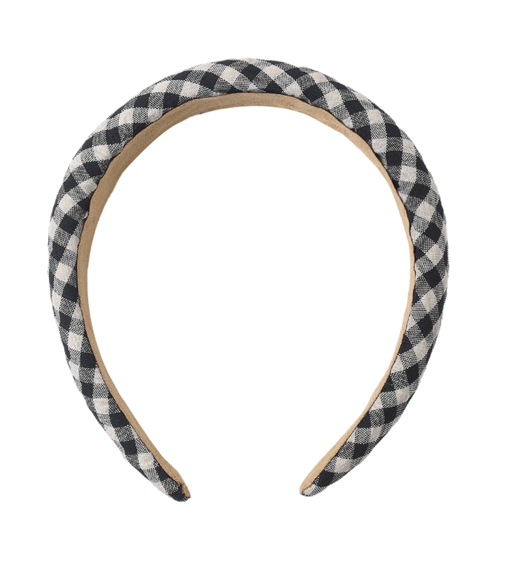 PADDED HEADBAND BLACK CHECK