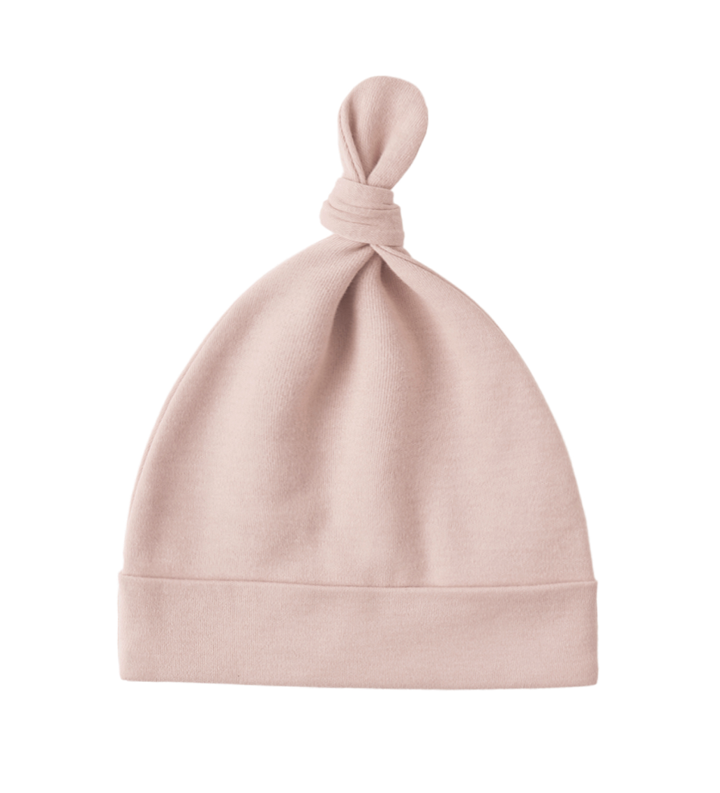 KNOTTED BABY HAT BLUSH