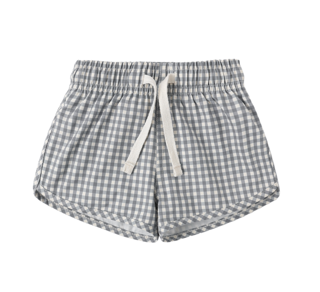 BOYS SWIM SHORT OCEAN GINGHAM