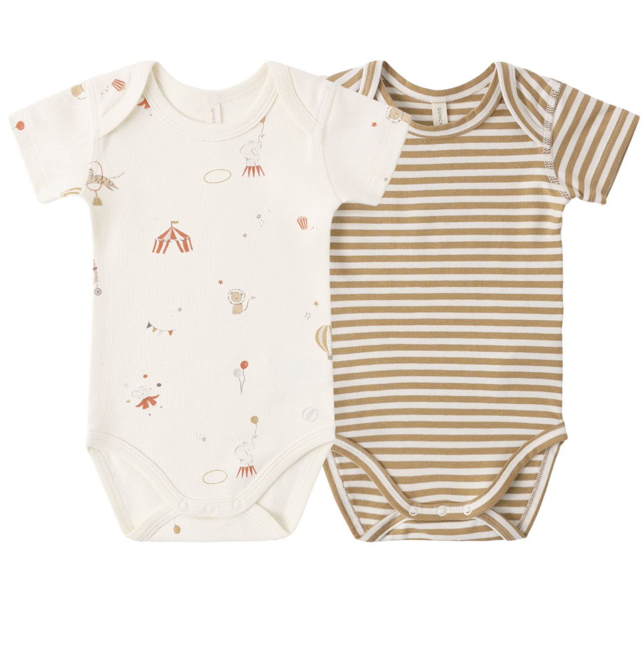 SHORT SLEEVE BODYSUIT PACK CARNIVAL, HONEY STRIPE