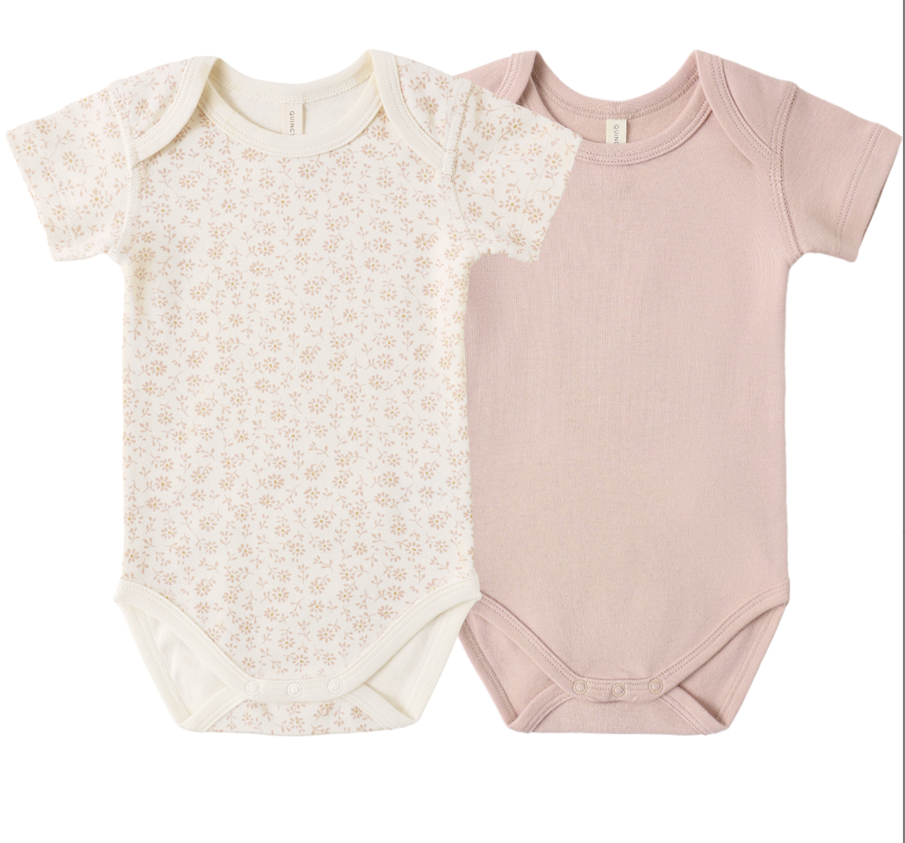 SHORT SLEEVE BODYSUIT PACK DITSY, BLUSH