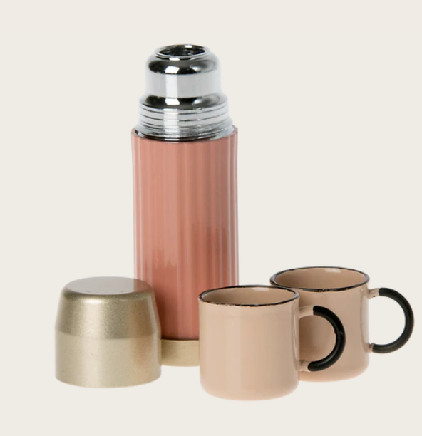 Thermos and cups, Mouse - Soft coral