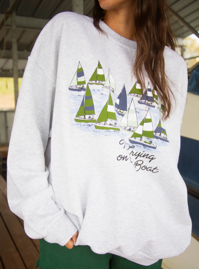 NO CRYING ON THE BOAT SWEATSHIRT