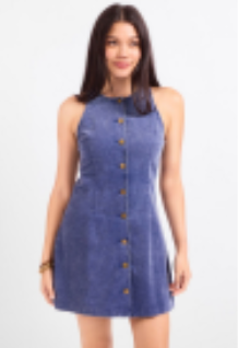 GET LIKE THIS BUTTONED MINI DRESS