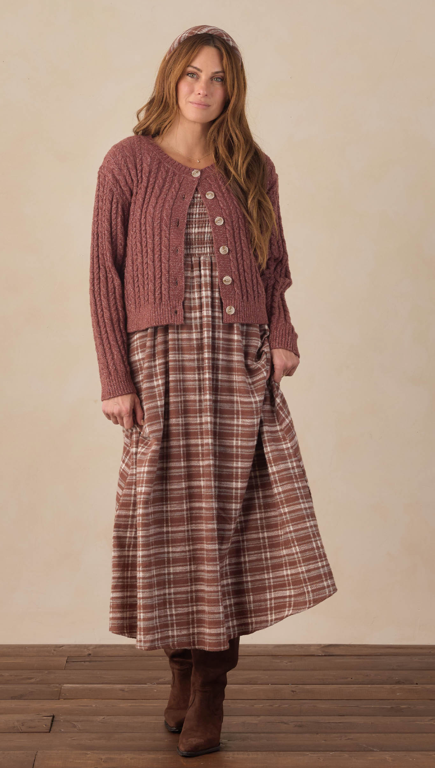 WOMEN'S CHEYENNE CARDIGAN MULBERRY