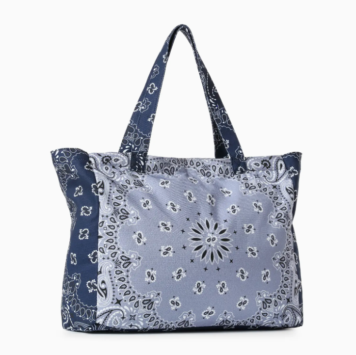 BANDANA PRINT CANVAS TOTE