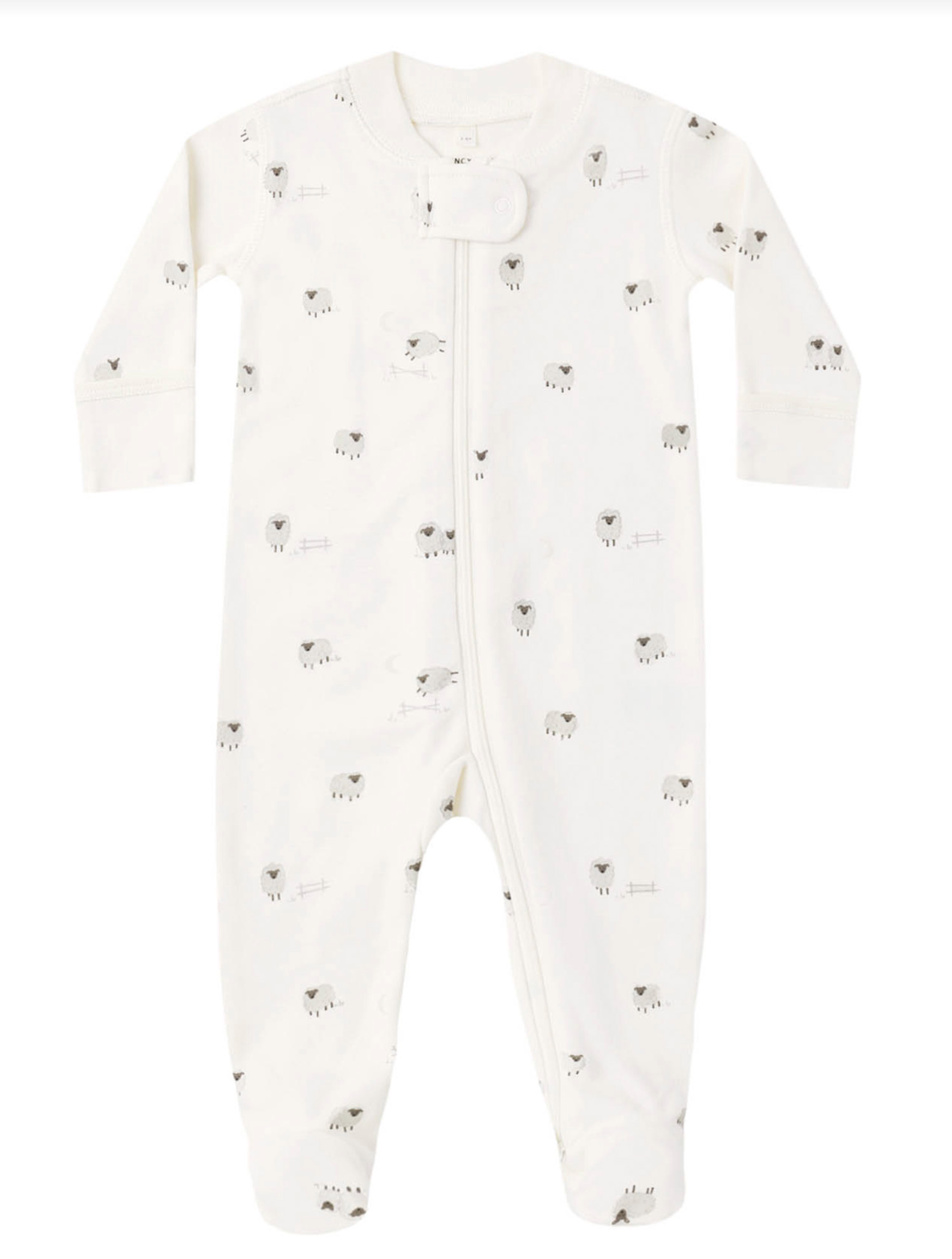 ZIP LONG SLEEVE SLEEPER FOOTIE SHEEP