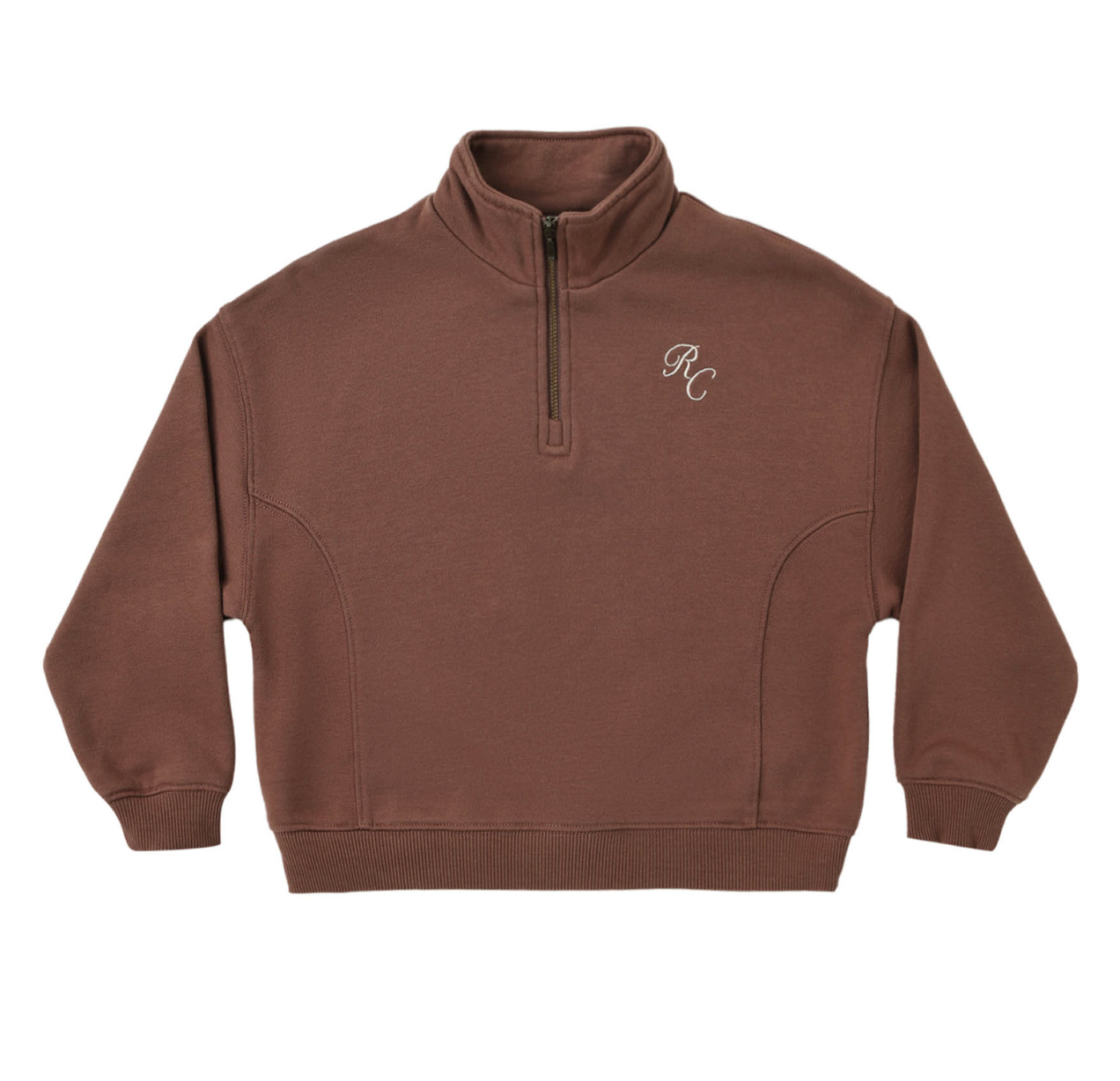 HALF ZIP SWEATSHIRT MULBERRY