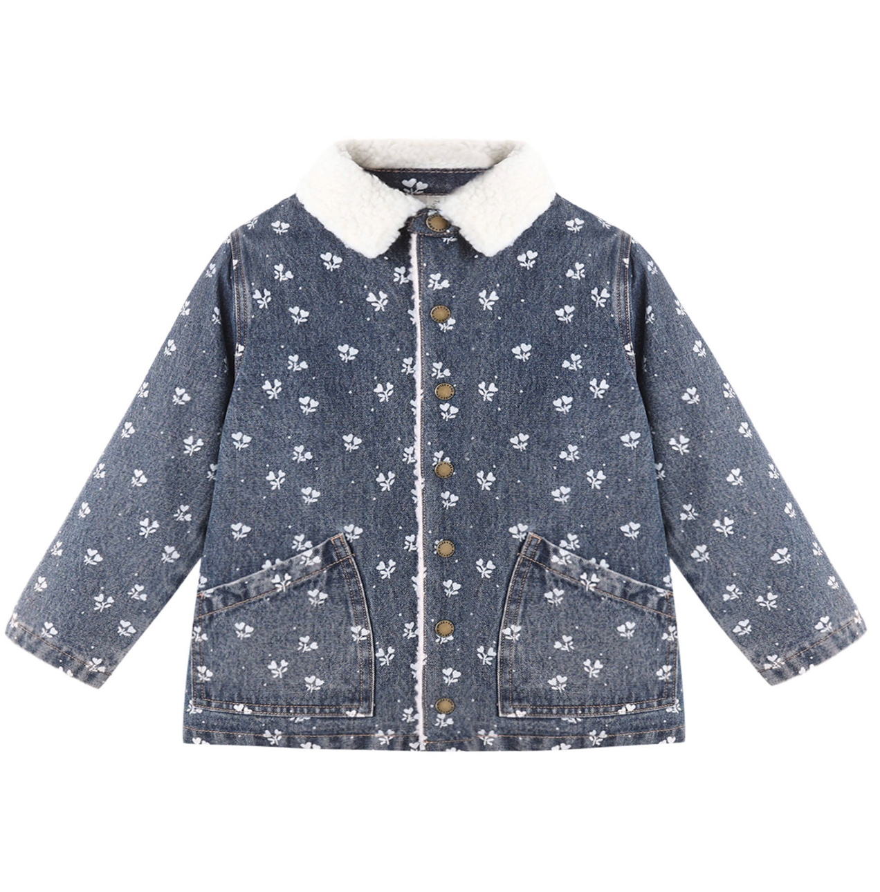 LONG CHORE COAT HEART DITSY