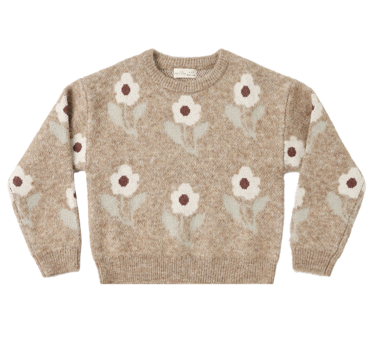 ASPEN SWEATER FAWN FLOWER