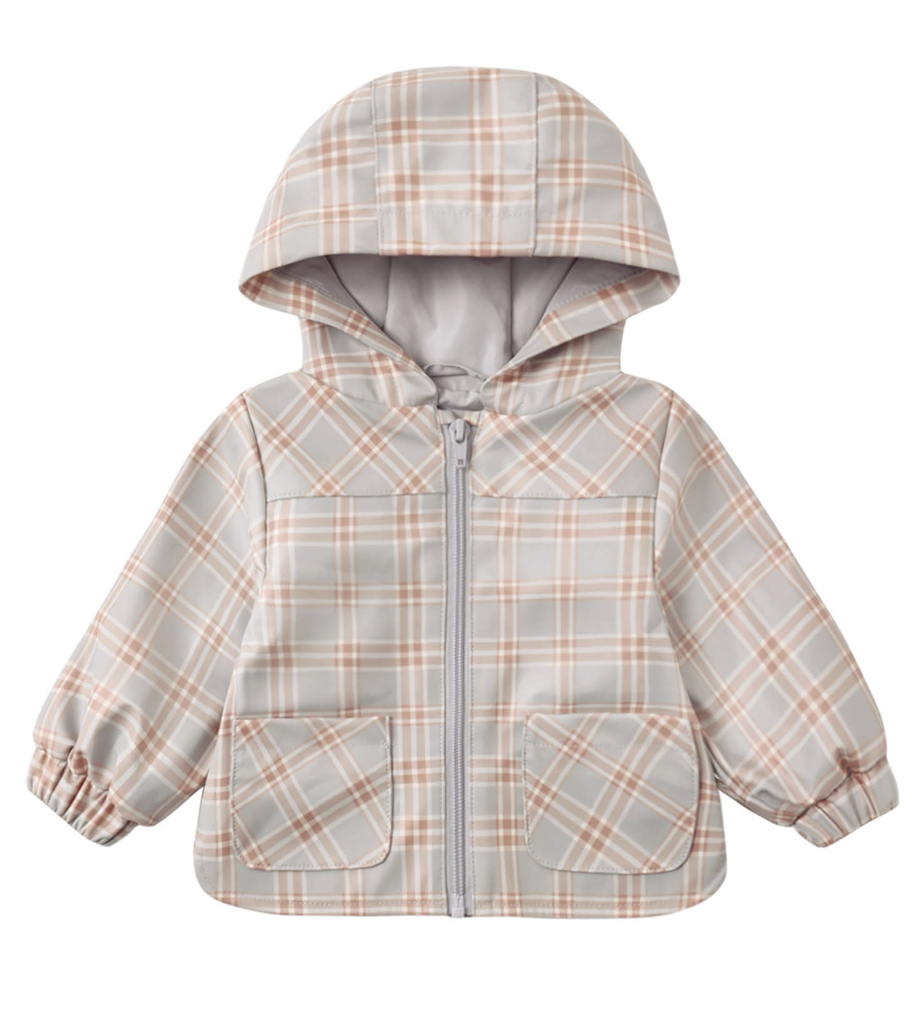 RAIN COAT BLUE PLAID