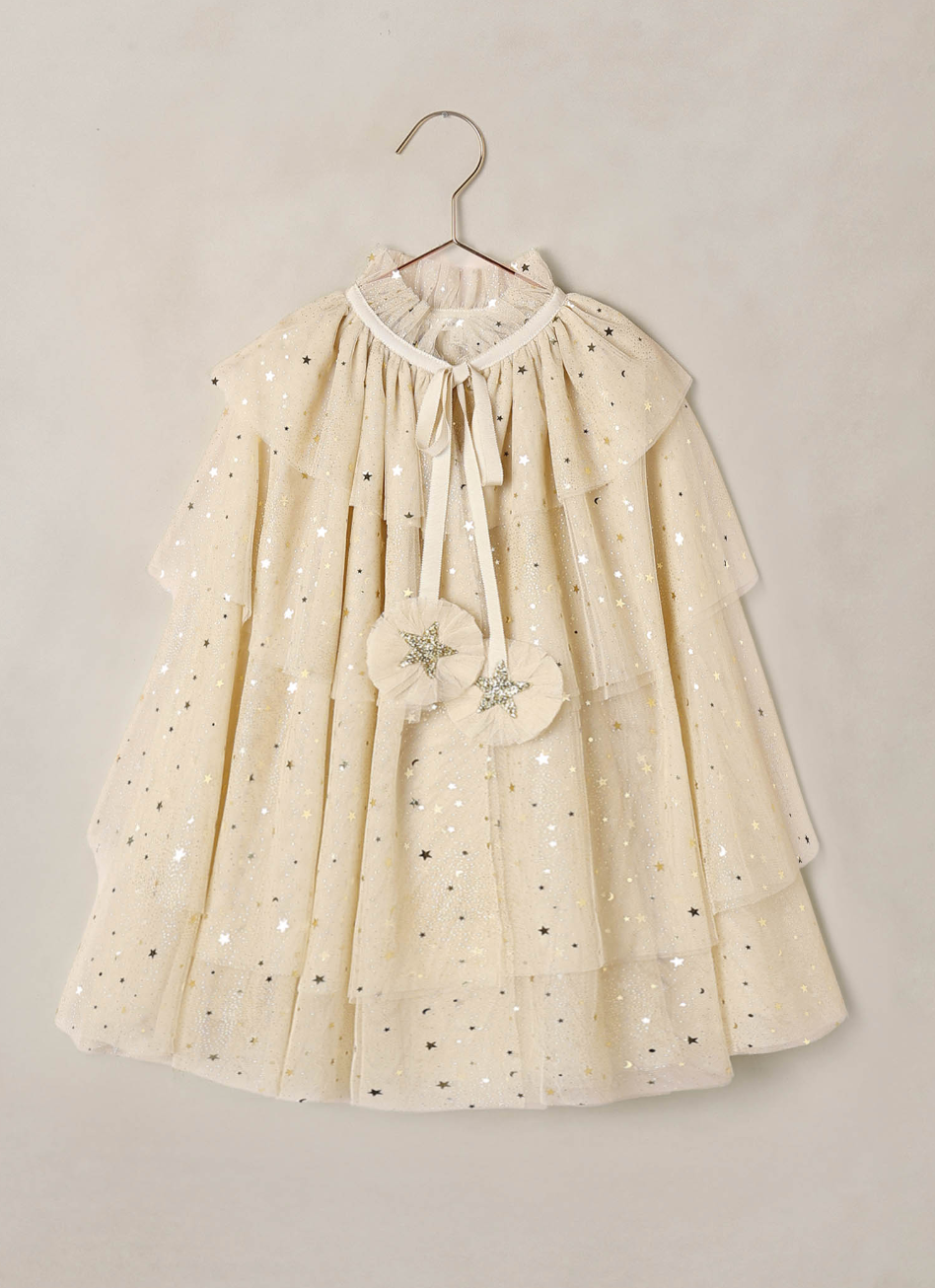 TULLE CAPE CHAMPAGNE STAR