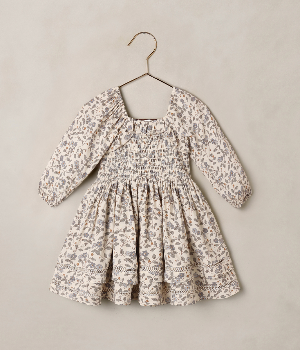 ELODIE DRESS BLUE GARDEN