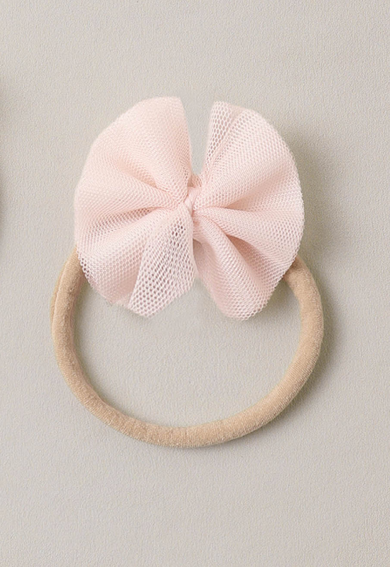 FLUTTER TULLE HEADBAND PINK