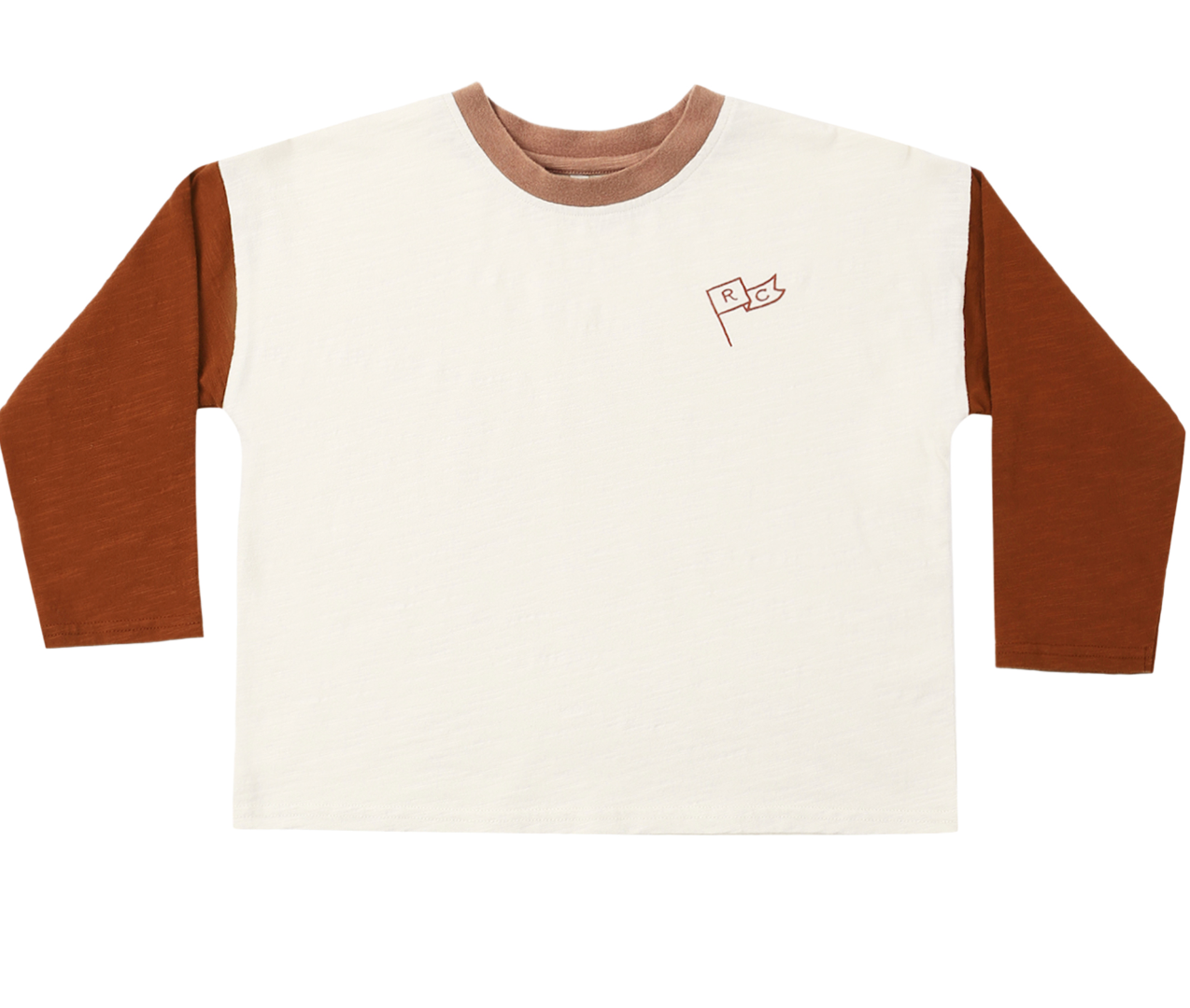 CAMDEN LONG SLEEVE TEE BRICK COLOR BLOCK
