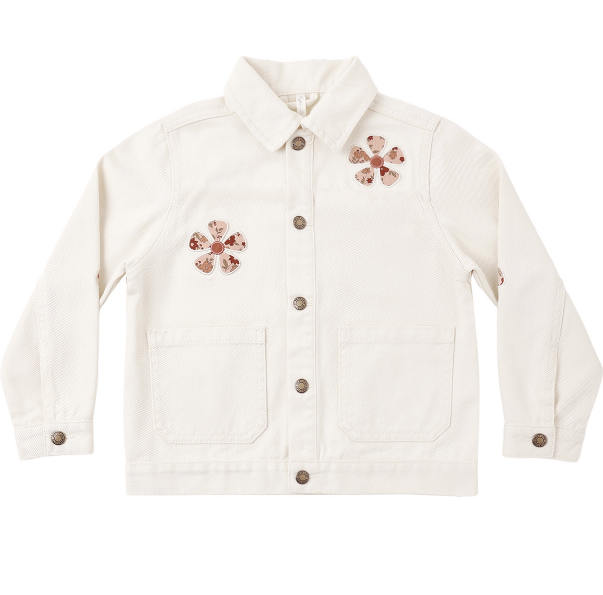 DENIM CHORE COAT DAISY PATCHES