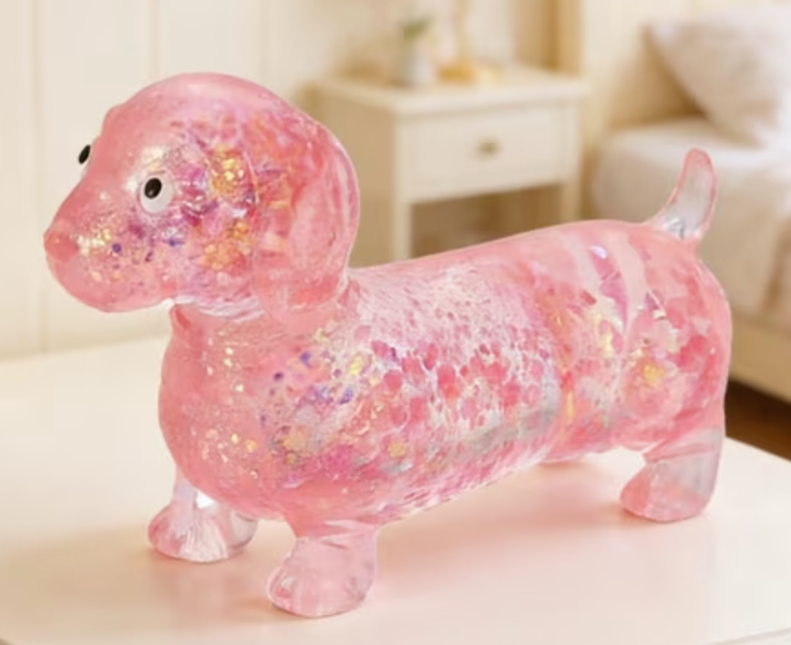Glitter Animal Squishies- Dachshund Dog