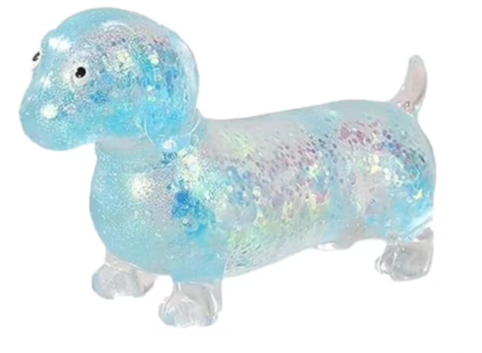 Glitter Animal Squishies- Dachshund Dog