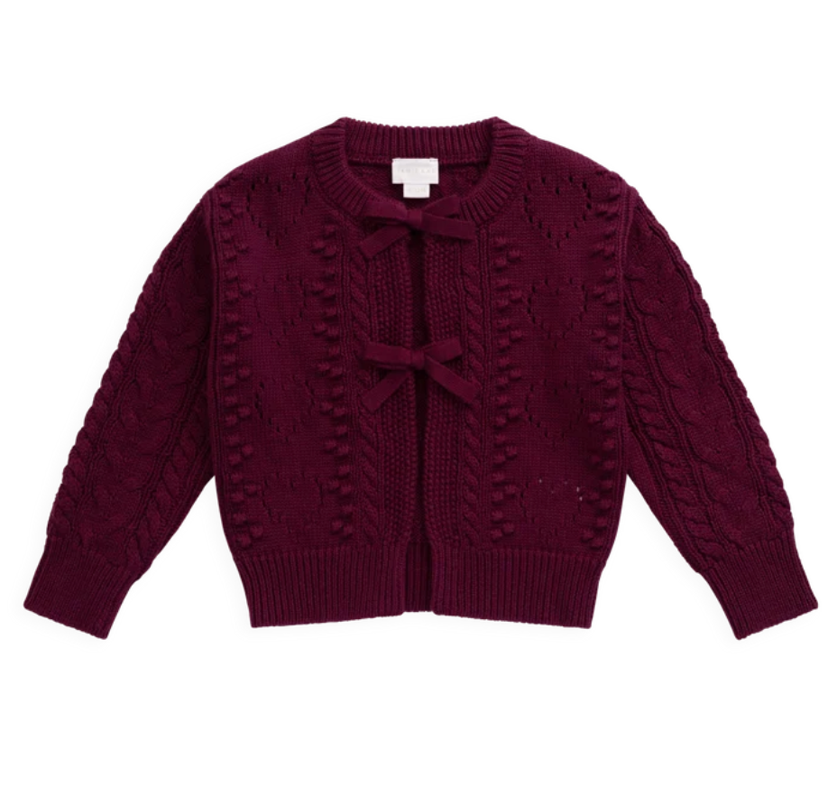Josephine Knitted Cardigan - Mulberry Wood