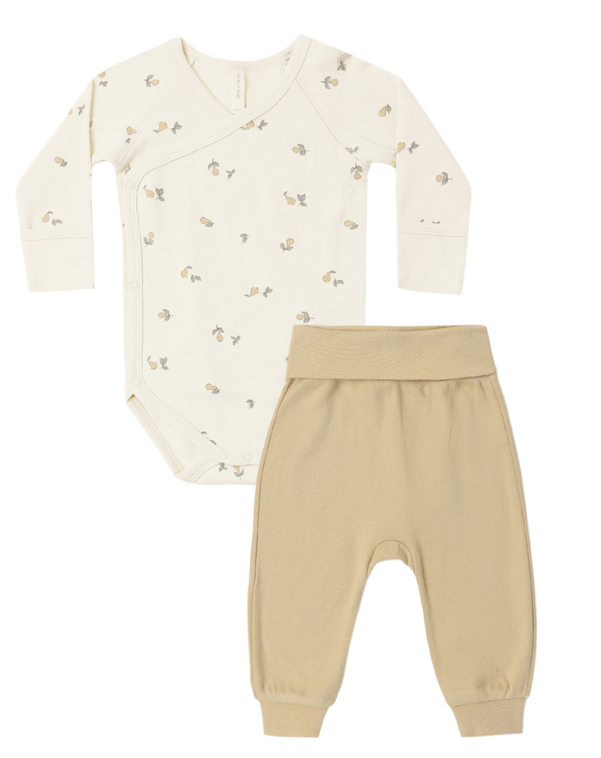 SIDE SNAP BODYSUIT + PANT SET PEARS