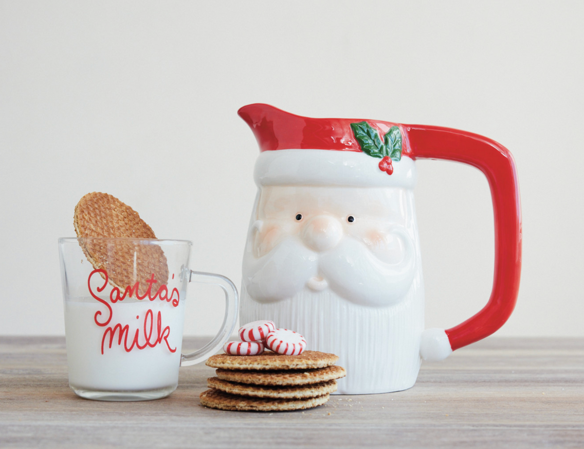 12 oz. Glass Mug "Santa's Milk"