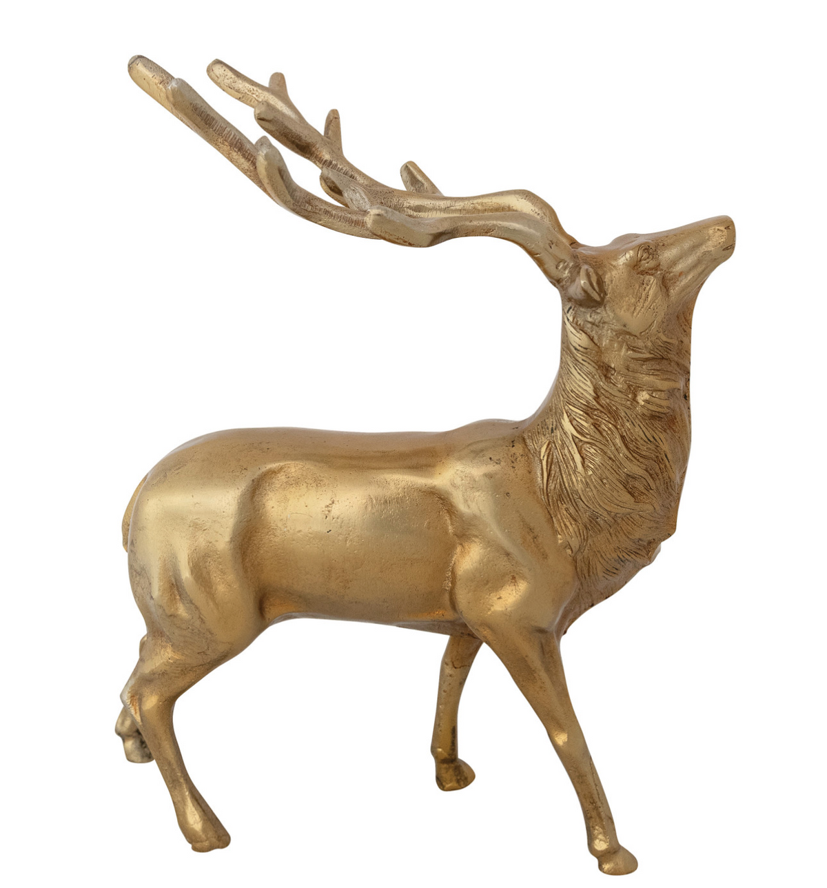 Cast Aluminum Deer, Gold Finish