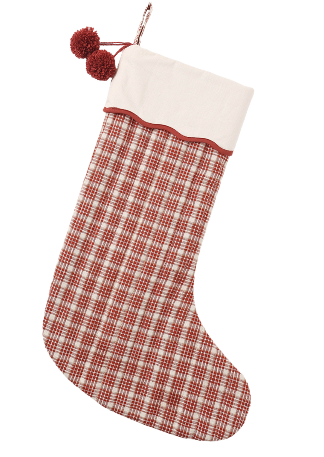 NOEL STOCKING RUBY PLAID