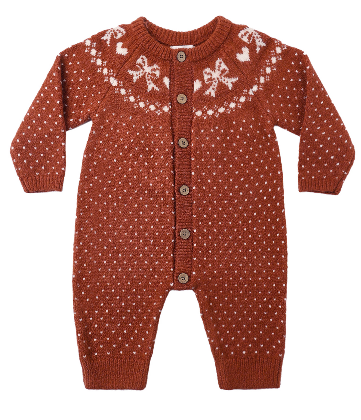 FAIR ISLE ROMPER RUBY