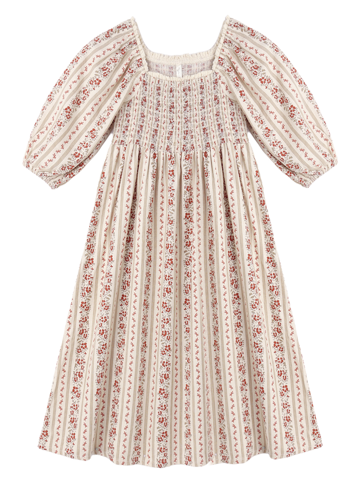DELLA DRESS FLORAL STRIPE