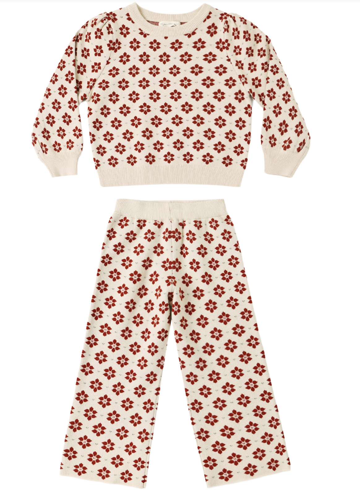 JACQUARD KNIT SET POINSETTIA