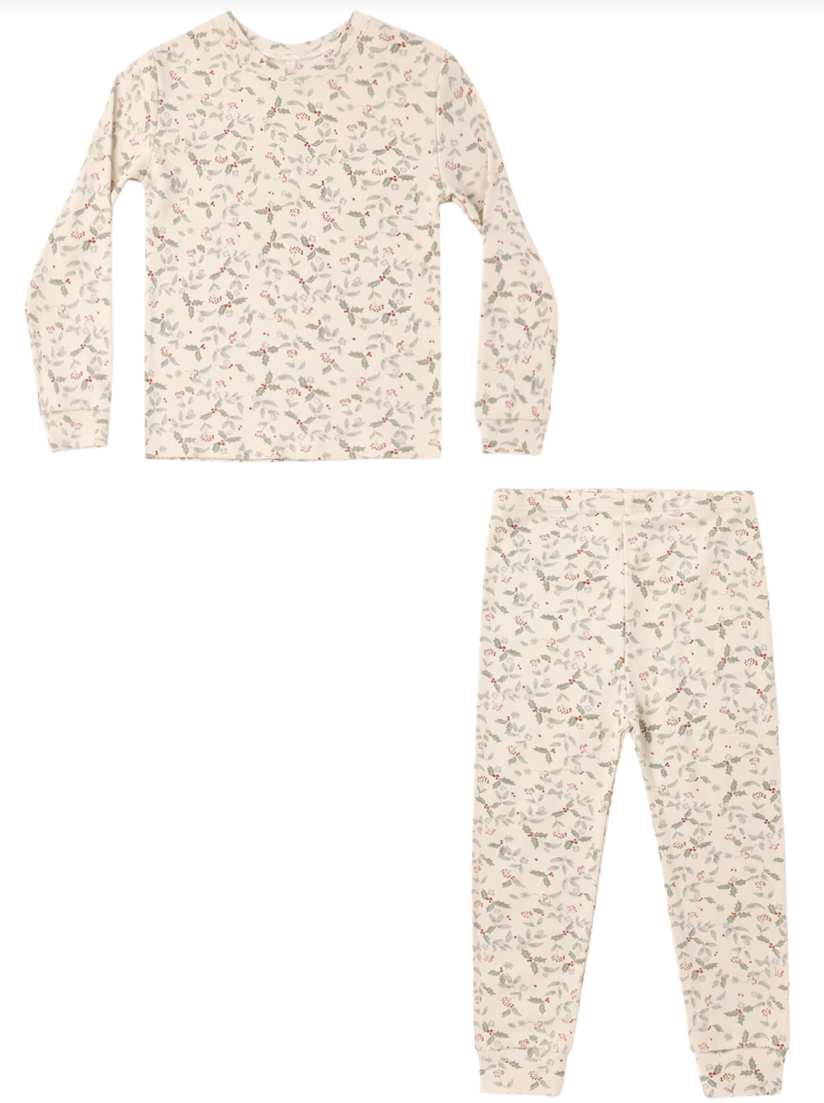 ORGANIC LONG SLEEVE PAJAMA SET HOLLY FLEUR