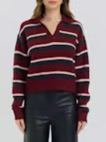 LYRIC COLLARED PULLOVER SWEATER