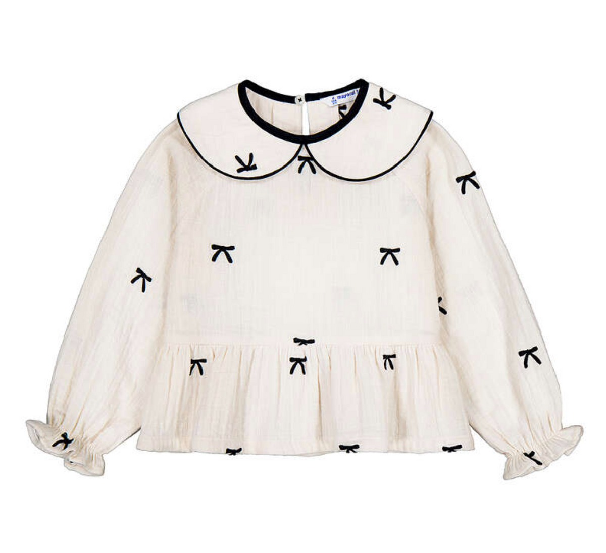 Bow Embroidered Blouse